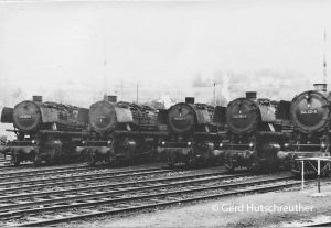 044 250, 044 523, 044 685, 044 321 im Bw Koblenz-Moselweiss